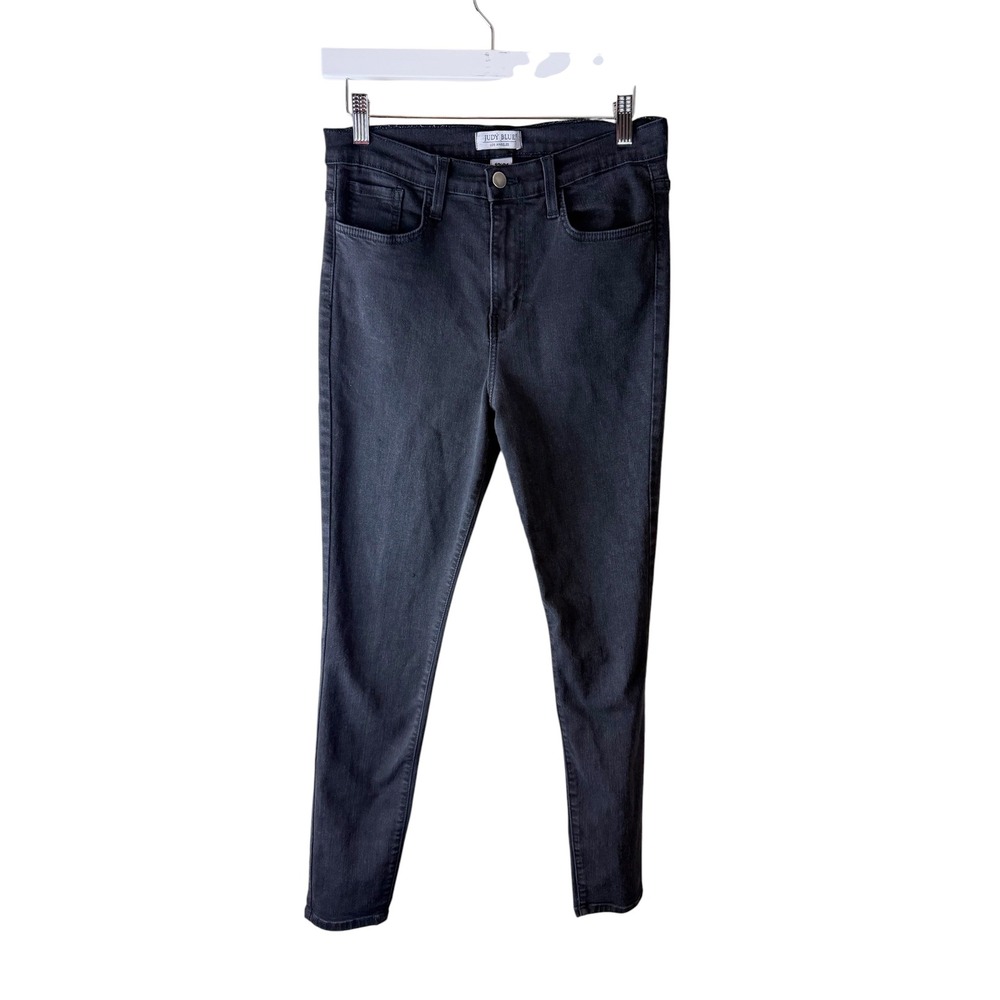 Judy Blue High Waist Skinny Jeans Faded‎ Black Stretch Denim 13/31 Style 8391